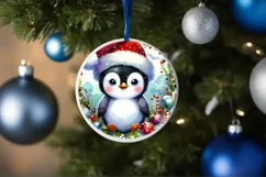 Colorful Penguin Christmas Sublimation Clipart Product Image 1