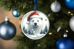 Melting Polar Bear Christmas Sublimation PNG Product Image 4