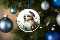 Polar Dog Watercolor Christmas Image PNG Product Image 4