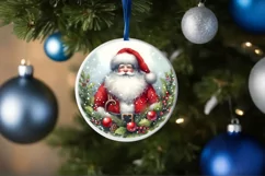 Detailed Winter Santa Round Image PNG Product Image 4
