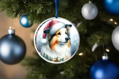 Dog Round Sticker Ornament Sublimation PNG Product Image 4