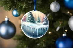 Colorful Forest Christmas Sublimation Clipart Product Image 4