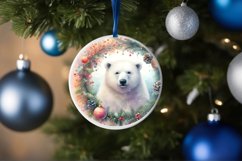polar bear round ornament sublimation png Product Image 4