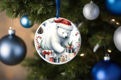 Polar Bear Round Ornament Sublimation PNG Product Image 4