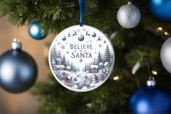Watercolor Winter Scene with Large Text: Believe in Santa Product Image 4
