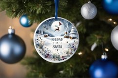 Watercolor Winter Scene with Large Text: Believe in Santa Product Image 4