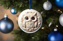 Round 3D Owl with Melting Edges Product Image 4
