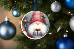 Winter Gnomes Ornament Sublimation PNG Product Image 1