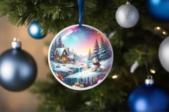 Winter Scene with Dog Sublimation PNG Product Image 1