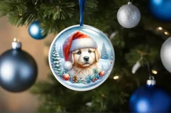 Winter Puppy Portrait Sublimation PNG Product Image 1
