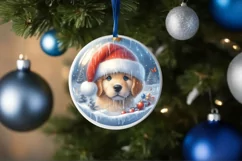 Winter Puppy Portrait Sublimation PNG Product Image 4
