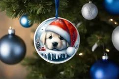 Winter Puppy Portrait Sublimation PNG Product Image 4