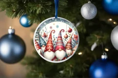 Colorful Watercolor Gnomes Ornament Sublimation PNG Product Image 4