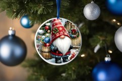 Christmass Gnome Round Ornament PNG Product Image 1