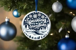 Sparkling Snowflakes 3D Snowflakes PNG Product Image 1