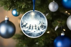Nativity Scene Christmas Ornament PNG Product Image 1