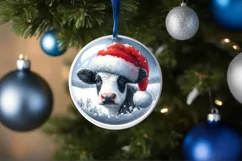 Winter Cow Portrait Sublimation PNG Product Image 4