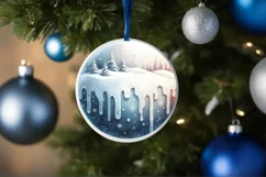 Winter Sleigh Scene Sublimation PNG Product Image 4
