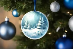 Winter Sleigh Scene Sublimation PNG Product Image 4