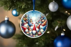 Colorful Watercolor Gnomes Ornament Sublimation PNG Product Image 4