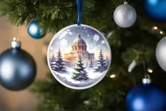 Spain Winter Scene Christmas Ornament PNG Product Image 1