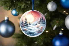 Spain Winter Scene Christmas Ornament PNG Product Image 4