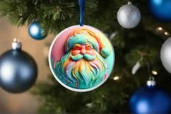Pastell 3D Santa Christmas PNG Product Image 1