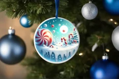 Winter Christmas Round Melting Candies PNG Product Image 4