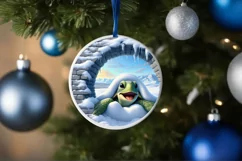 Snow Wall Turtle Digital Painting Sublimation PNG Product Image 1