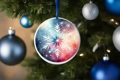 Snowflake Winter Ornament Sublimation PNG Product Image 4