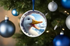 Icy Wall Duck Digital Painting Sublimation PNG Product Image 4