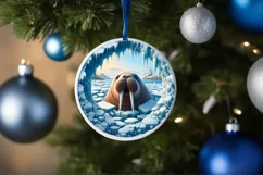 Melting Ice Wall Walrus Digital Painting Sublimation PNG Product Image 4