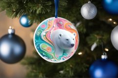 Polar Bear Depth Winter Ornament Sublimation PNG Product Image 4
