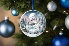 Winter Scene Merry Christmas Sublimation PNG Product Image 1