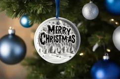 Merry Christmas 3D Melting Winter Vector PNG Product Image 1
