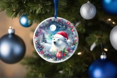 Polar Bear Christmas Ornament Sublimation PNG Product Image 4