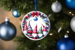 Winter Gnomes Christmas Ornament Sublimation PNG Product Image 4