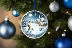 Snow Flake Elf 3D Round Melting Winter PNG Product Image 4