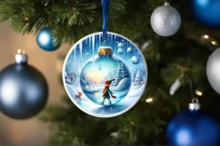 Snow Flake Elf 3D Round Melting Winter PNG Product Image 4