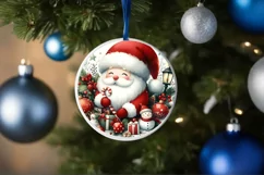 Colorful Santa Scene PNG Product Image 1
