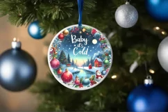 Christmas Scene with Large Text Sublimation PNG Product Image 4