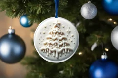 3D -like Christmas Tree with Melting Edges PNG File Product Image 4
