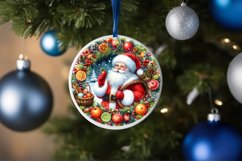 Santa Christmas Round Ornament Product Image 4