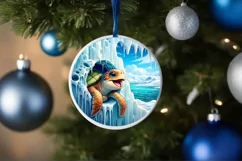 Digital Painting Round with Turtle Smiling Out of Melting Product Image 4