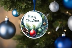 Holiday Glow Watercolor Round Christmas Image PNG Product Image 4