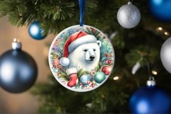 Polar Bear Round Ornament Sublimation PNG Product Image 4