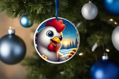 Snow Made Wall Chicken Landscape Sublimation PNG Product Image 4