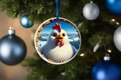Snow Made Wall Chicken Landscape Sublimation PNG Product Image 4