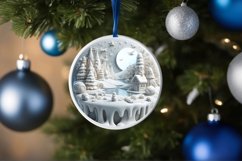 Winter Scene Ornament Sublimation PNG Product Image 4