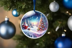 Melting Winter Scene with Santa Sublimation PNG Product Image 4